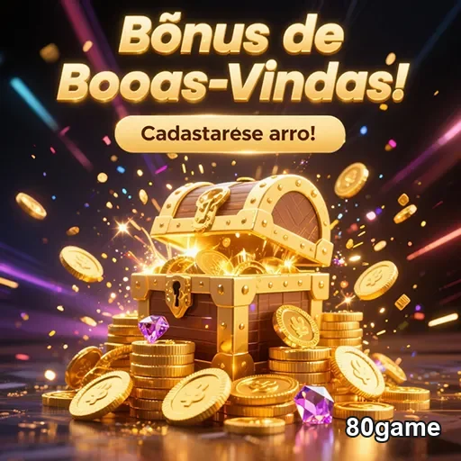 Imagem promocional do bônus de boas-vindas do 80game, destacando ofertas exclusivas para novos jogadores.