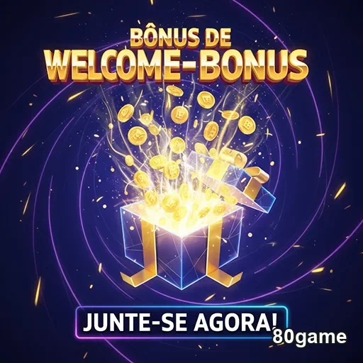 Imagem do bônus de boas-vindas do 80game, destacando promoções para novos jogadores.