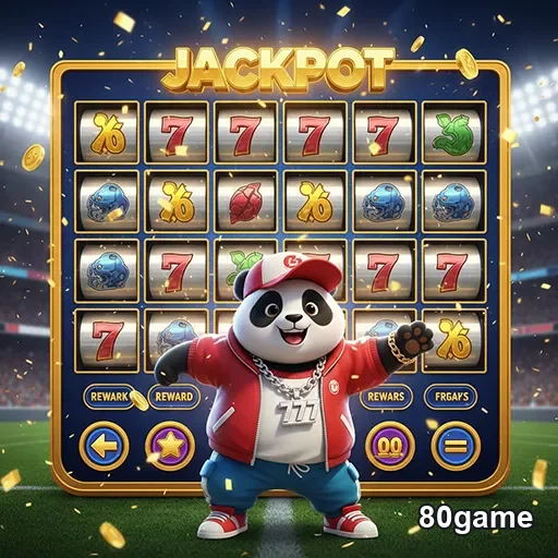Imagem do caça-níqueis Jackpot Panda da 80game, destacando suas características divertidas e cores vibrantes.